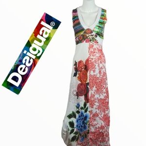 DESIGUAL Floral  Multicolored Long Dress